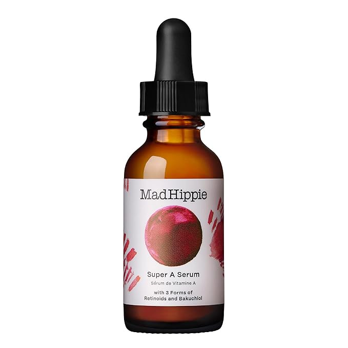 Mad Hippie Super A Retinol Serum for Face – Potent Skin Repair & Anti-Aging Serum with 3 Retinoids, Bakuchiol + Hydrating Hyaluronic Acid, 1.02 Oz