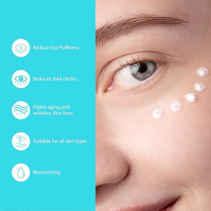Seacall Retinol Eye Cream - Eye Serum for Dark Circles & Puffiness Anti-Aging - Under Eye Cream with Hyaluronic Acid & Caffeine to Reduce Wrinkles & Repair the Eye Area (15ml)