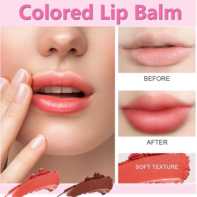 Tinted Lip Balm, Hydrating Colored Lip