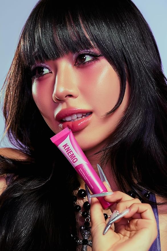 KNEMO LipLock Jelly Serum, Korean Skincare for Dry Lips, Long-Lasting, Hydrating, Plumping, Glossy Mask with Rose PDRN, Carrot Collagen, Pillow Peptide, Moisturizing Tinted Lip Balm. (Grape Crush)