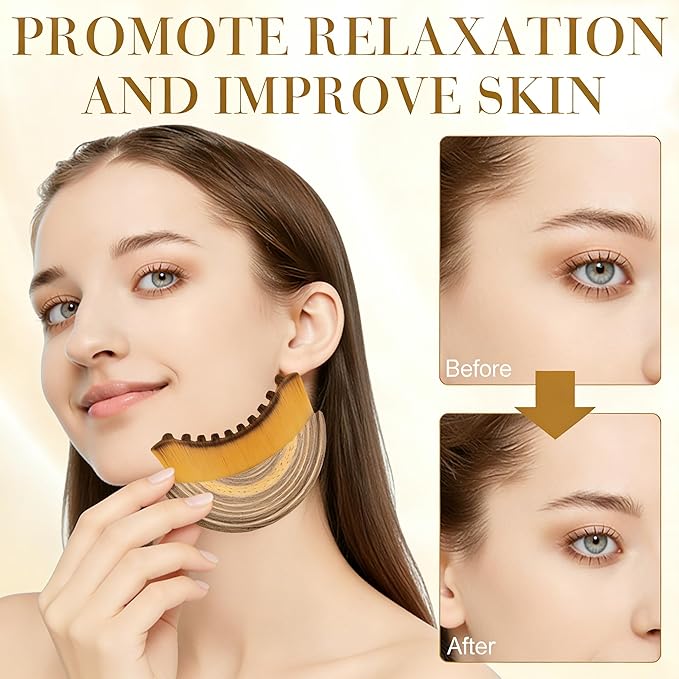Only Romee 2 PCS Lymphatic Contour Face Brush, Ultra-Soft Facial Dry Brush for Lymphatic Drainage & Jawline Sculpting, Gentle Face Massager Tool for Puffiness Reduction, Skin & Glowing Complexion