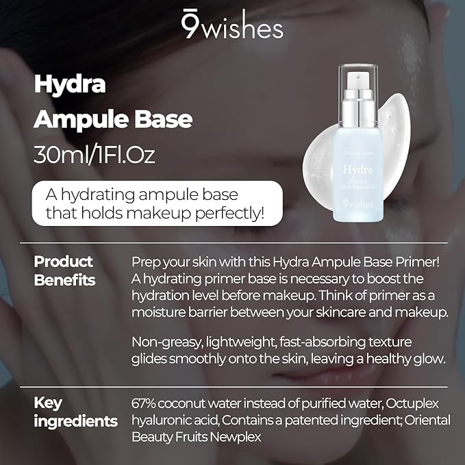 9 wishes Hydra Ampule Base 1.01 fl.oz | Makeup K-beauty
