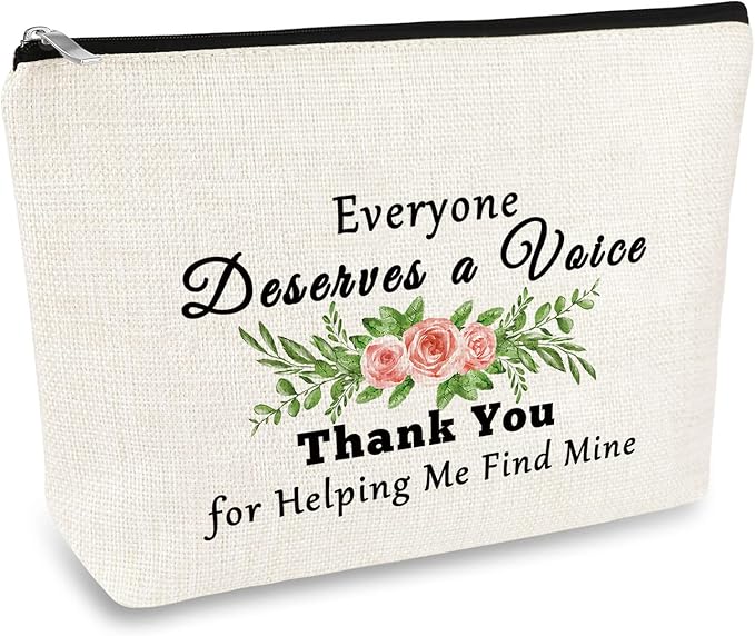 Speech Therapist Appreciation Gift Cosmetic Bag for Women Thank You Gifts for SLP Makeup Bag Speech Language Pathologist Gifts Thanksgiving Christmas Gift Travel Makeup Bags