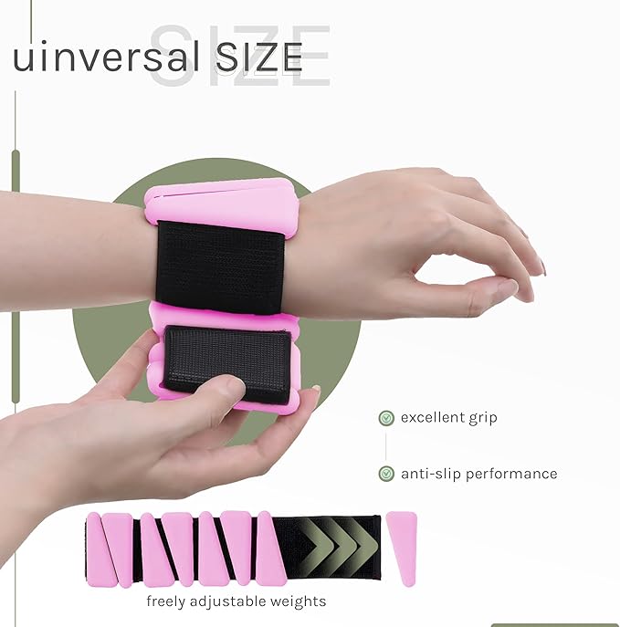 APRICA Adjustable Wrist & Ankle Weights for Women 2 Wearable 1 lbs
