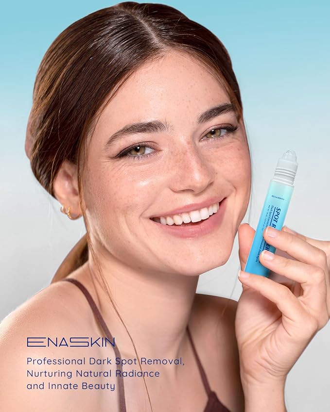 Dark Spot Remover for Face: EnaSkin Dark Spot Remover Rollerball - Travel Size Brightening Serum for Face & Body - Sun Spot Age Spots Freckles Melasma Brown Spot Remover for Women and Men (0.5 Fl Oz)