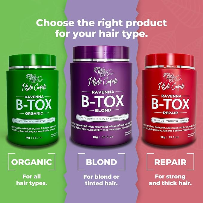I Belli Capelli Ravenna Hair Straightening Kit – Blond Hair B-tox & Aloe Vera Mask – Anti-Frizz, Intense Hydration & Shine – Formaldehyde-Free B-otox Hair Treament For Blond Hair (2-Pack)