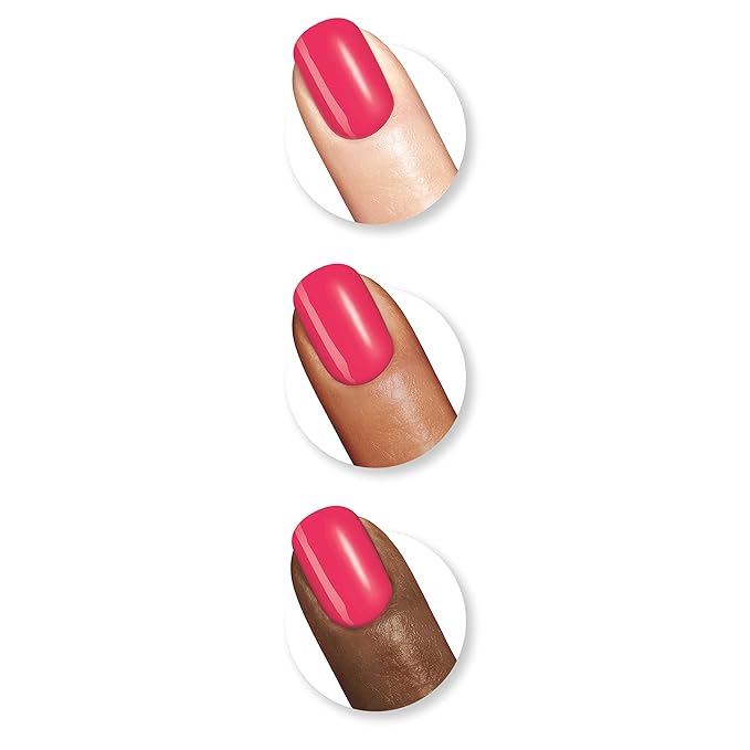 Sally Hansen Miracle Gel Salon Quality Nail Polish | Gel-Like Formula, Two-Step System, No UV Light Needed, Long Lasting | Opaque, Glossy | 339 Electric Pop | Hot Pink Nail Color
