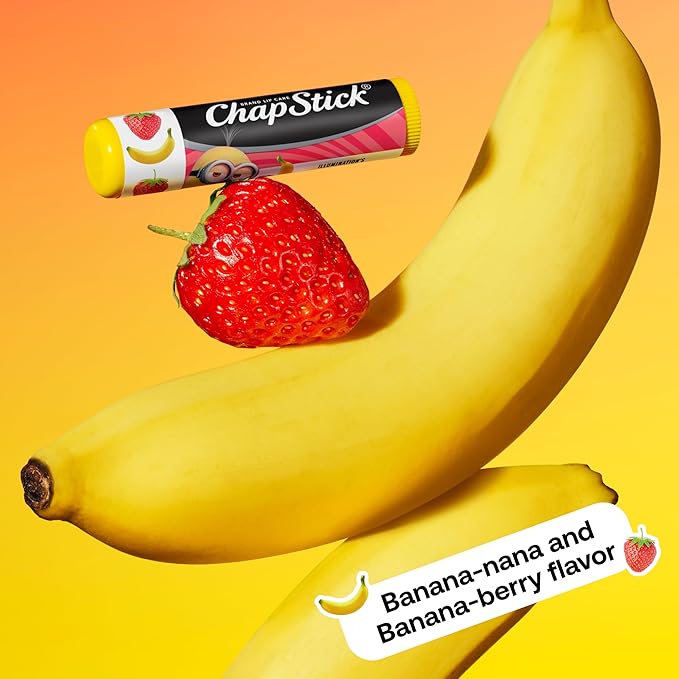 ChapStick Lip Balm, Minions Banana Variety Pack (12 Sticks), Party Favors for Kids, Stocking Stuffers, 0.15 Oz Ea