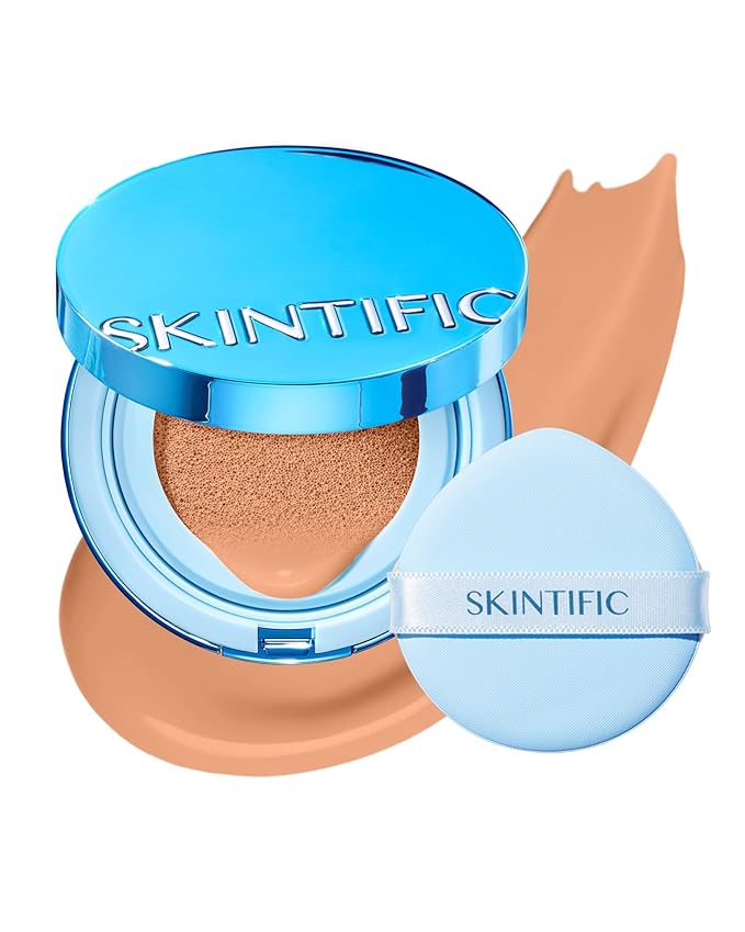 Velvet Matte Cushion Foundation Blue #03C Cool Petal| Full Coverage,12H Oil Control,Ideal for Oily & Combination Skin,Waterproof,Long-Lasting, Lightweight, Hydrating,Transfer-Proof