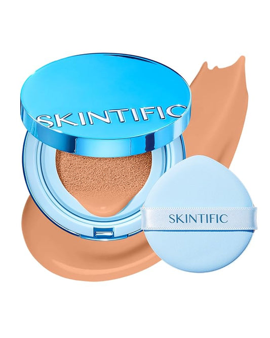 Velvet Matte Cushion Foundation Blue #03C Cool Petal| Full Coverage,12H Oil Control,Ideal for Oily & Combination Skin,Waterproof,Long-Lasting, Lightweight, Hydrating,Transfer-Proof