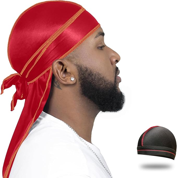 ForceWave Silky Durag for Men Wave Cap Satin Dorag for Men Women 360 Wave