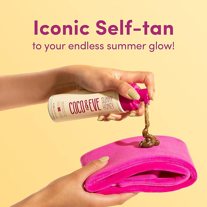 Coco & Eve Bali Bae Self Tan Set (Ultra Dark). All Natural Sunless Tanning Mousse. Instant Self Tanning Lotion with Bronzer, Mitt Applicator, Kabuki Brush and Back Applicator for Flawless Application.