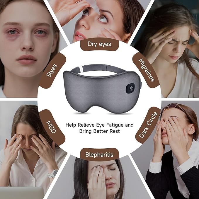 Eye Mask Cool Heat Eye Heated Eye Mask Intelligent Dual Modes, A New Eye Experience Birthday Gifts for Women Men