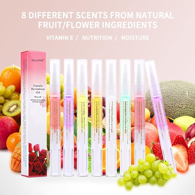 8Pcs Nail Cuticle Oils Nail