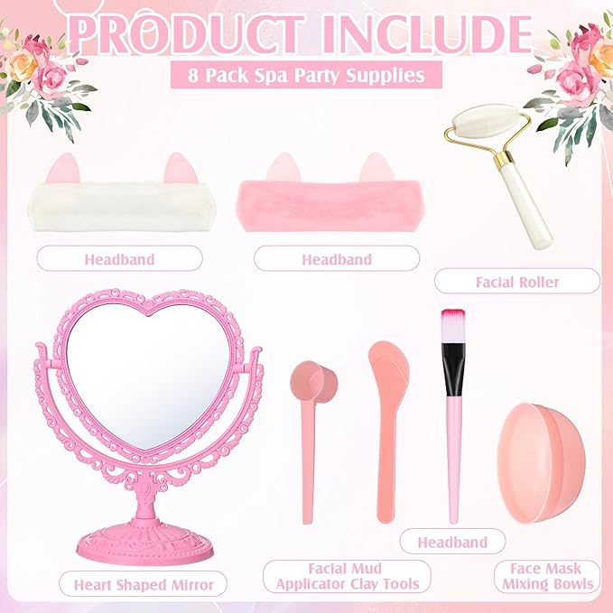8 Set Spa Party Supplies Including