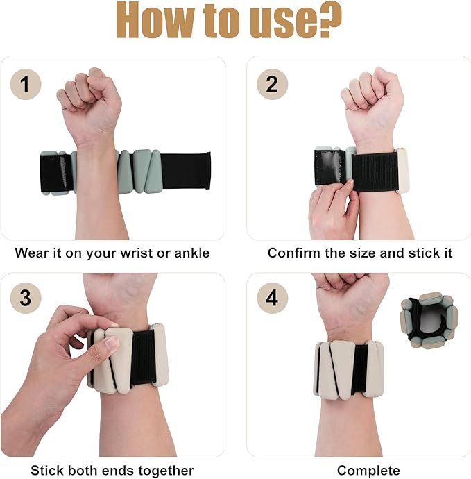 Beyoung Wrist and Ankle Weights for Women Men 2 (1lb (1lb Each),