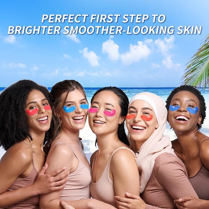 Onespring Under Eye Patches (8 Pairs) - Revitalises and Refreshes Your Skin, Eye Masks for Eye Bags, Dark Circles, Wrinkles, Collagen Gel Pads, Relieves Pressure - Travel Essentials