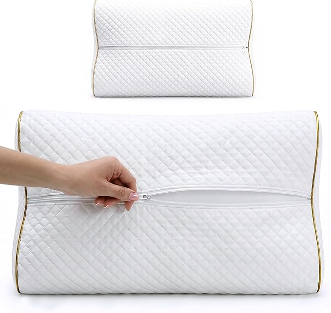 4-Layer King, Contour Pillow, Side Sleeper Pillow, Orthopedic Pillow, Neck Support Pillow, Pillow for Neck Pain, Pillow for Side Sleepers, CertiPUR-US