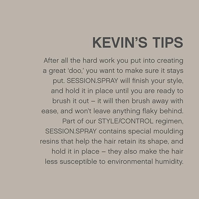KEVIN.MURPHY SESSION.SPRAY - Strong Hold Finishing Hair Spray - For All Hair Types - Long Lasting Hold - Humidity Resistant Hair Care - 100 mL / 3.4 fl oz