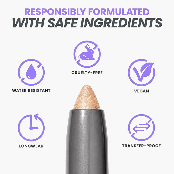 Wonderskin IYKYK Eyeshadow Stick - Longwear Eye Shadow Sticks, Budge-Proof & Waterproof Shimmer Eyeshadow Stick with Built-in Sharpener (Champagne)