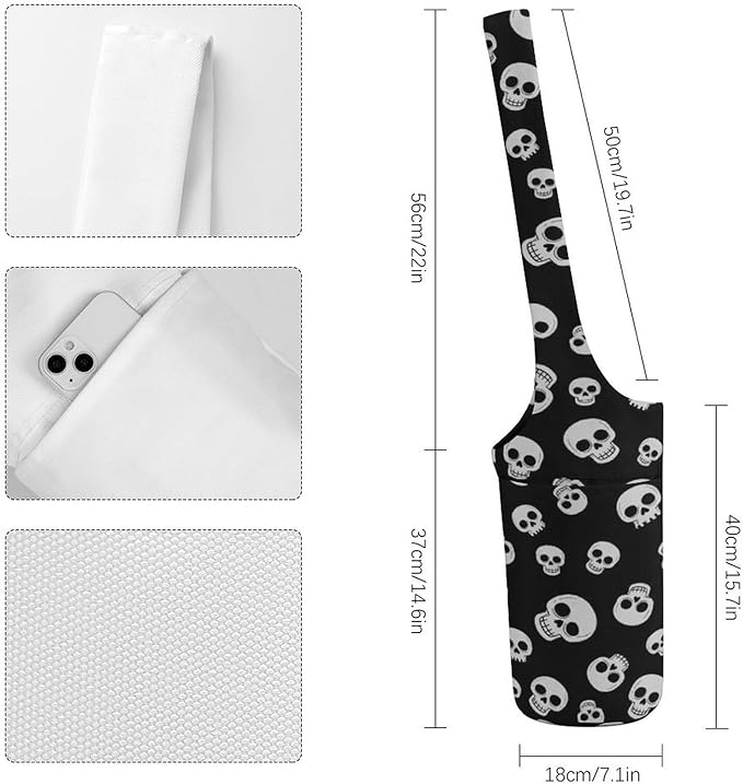 Yoga Mat Bag for Women, Stylish Yoga Mat Tote Sling Carrier Bag, Long Strap Exercise Mats Totes Sport Storage Bag