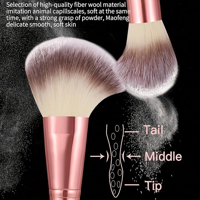 HGHDBT 36Pcs Pink Makeup Brushes Set Professional Makeup Kit Multi-functional Makeup Tool Set with Facial Makeup Accessories, Foundation Makeup Brush Kit Eye and Face Make up Brushes & Tools