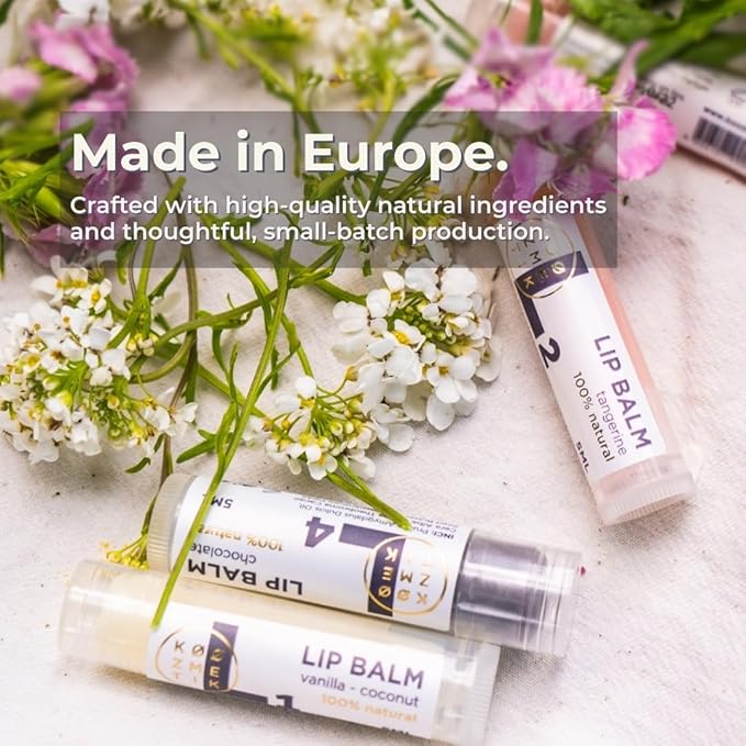KØØZMETIK L2 Tangerine Lip Balm | Natural lip Moisturizing Care With Shea Butter, Cocoa Butter, Beeswax & Almond Oil | Hydrating Repair Formula For Soft, Smooth & Healthy Lips