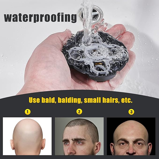 Shaver Replacement Heads Compatible with Microtouch Titanium Head Shaver, for Bald Men 3 Pack