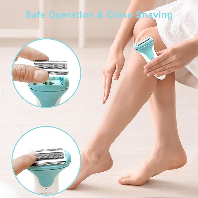 Painless Women's Electric Razor & Bikini Trimmer - Waterproof Cordless Foil Shaver for Body,Legs,Underarms & Bikini Line,Wet/Dry TikTok Viral Hair Removal,GREEN/O7UN