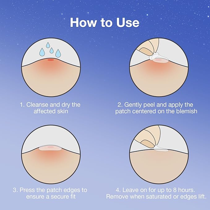 Overnight Pimple Patches - Extra-Absorbent Hydrocolloid Acne Patch for Face with Strong All-Night Adhesion, Breathable Waterproof Film, Clean-Care Complex, Patented Easy-Peel Design, 36 Count