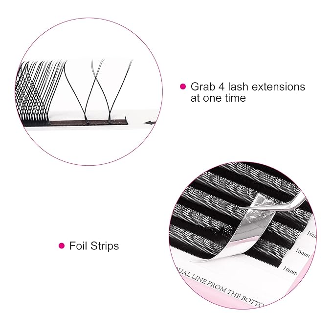 Y Lashes Extensions D Curl Mixed Tray Y Eyelash Extensions 2D 4D Premade Fans Weave Y Shape Faux Mink Matte Volume Lash Extensions Pre Fanned Wispies Crisscross (YY-0.07D, 13-16mm)