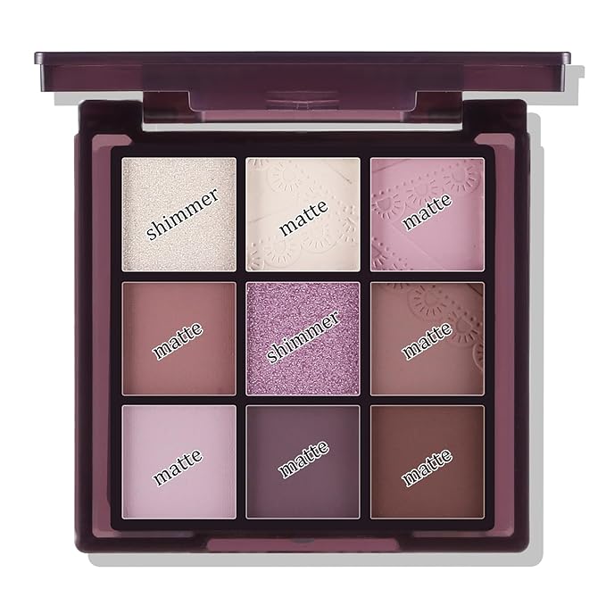 Boobeen 9 Colors Eyeshadow Palette - Matte and Shimmer Makeup, Highly Pigmented Creamy Eye Shadow Powder, Create a Neutral Eye Look, Long Wearing，Easy to Build Dramatic Glamour Looks