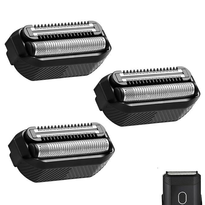 Replacement Foil Blade Compatible with MANSCAPED The Handyman，Foil Blades for Portable Men’s Travel Facial Hair Groomer(3Pack）