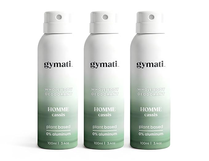 Gymati Natural Deodorant Body Spray Aluminum Free - Men - Pack of 3