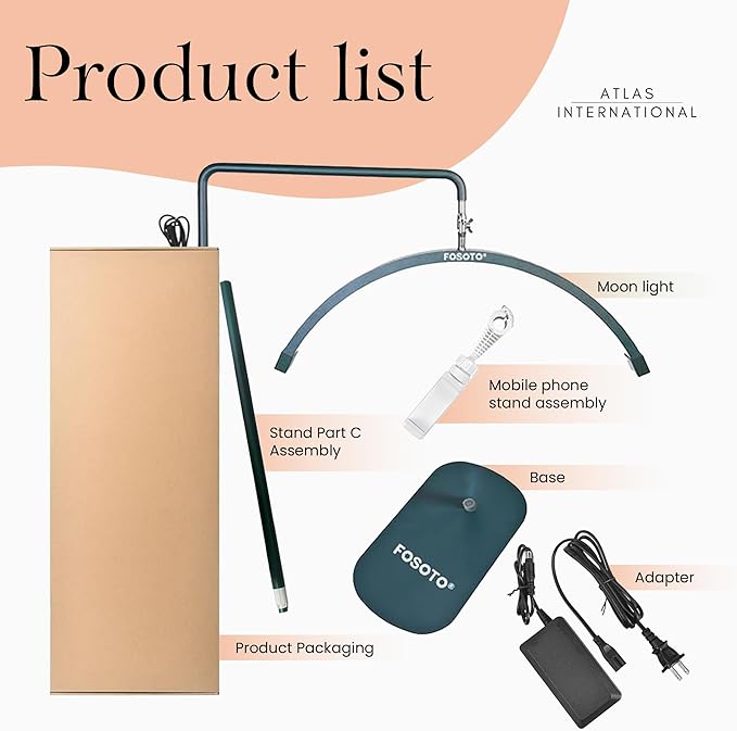 Bling Half Moon Lash Light | Dimmable LED Diamond Esthetician Light for Eyelash Techs - LED Floor Lash Lamp with Adjustable Height, Touch Control & Stable Base | Warm & Cool Tones | Emerald Green