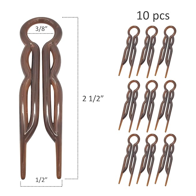 Good Hair Days Hair Pins - 2 1/2" Plastic, U-shaped Magic Grip Hairpins, Strong Durable Pins For Fine, Thick & Long Hair, Styling Accessories - Black, Set of 20