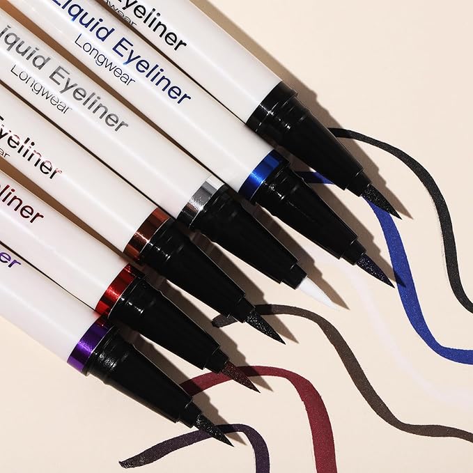 UCANBE Burgundy Mascara and Liquid Eyeliner Set, Waterproof Berry Red Colored Eye Makeup Duo - Enhance Your Gaze with Natural Lasting Lift & Curl for Lashes and Pigmented Smudge-Proof Eye Liner