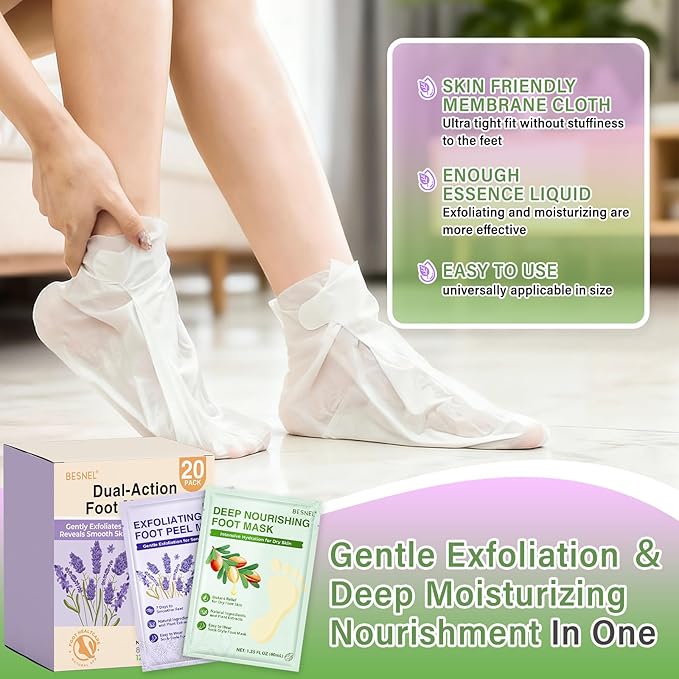 Foot Peeling 8Pcs＆12Pcs Moisturizing Foot Mask, Exfoliator Peel Calluses Dead Skin Callus Remover, Hydrating Foot Masks for Dry Cracked Feet, Repair Rough Heels＆Dry Skin for Baby Soft and Smooth Feet