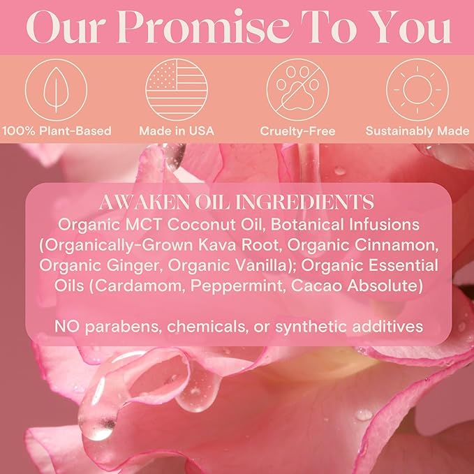 Foria Passion Play Kit - Organic, All-Natural Travel Set Designed for Women - Awaken Oil & Massage Body Oil