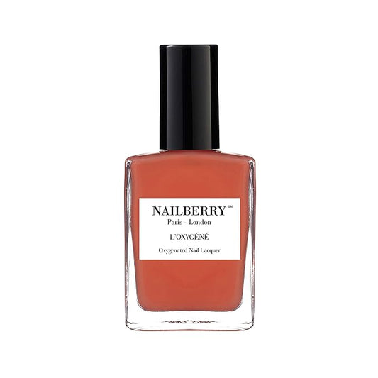 Nailberry L'Oxygéné Oxygenated Nail Lacquer | Decadence | Orange Opaque Nail Polish | UV Protected Long-Wear Nail Polish | 12-Free | Vegan | Certified Halal | Cruelty & Gluten Free | 15 ml