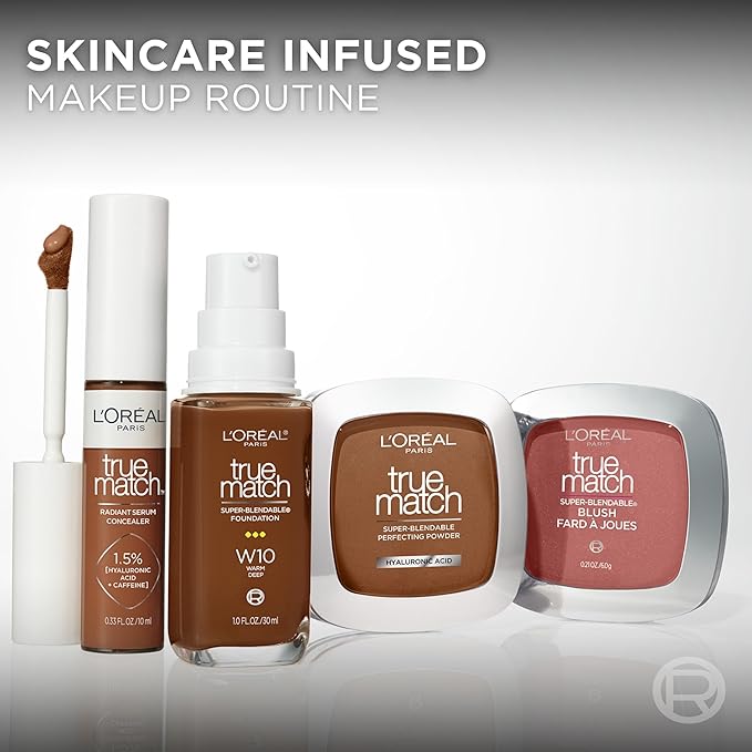 L'Oreal Paris True Match Super-Blendable Foundation, Medium Coverage Liquid Foundation Makeup, N1, Light, 1 Fl Oz