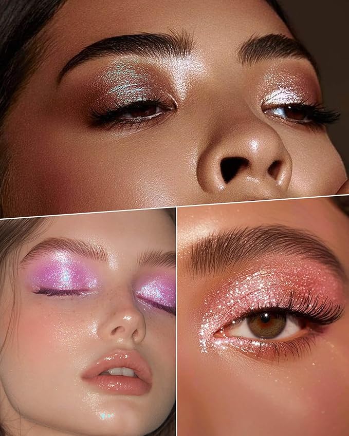 Duochrome Single Chameleon Eyeshadow Yellow-Pink, Pressed Powder, Square Pan, Fits Magnetic Palettes, High Pigment, Smudge-Proof, Smooth Blend, All-Day Wear (Sunpetal)