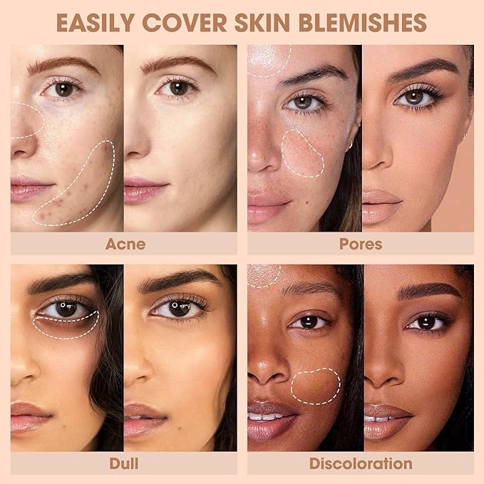 Cream Concealer Full Coverage Makeup, Matte Color Correcting (#06 TAN)