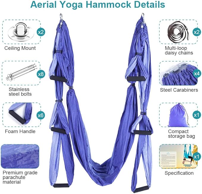Aerial Yoga Swing Set Trapeze Yoga Hammock Kit
