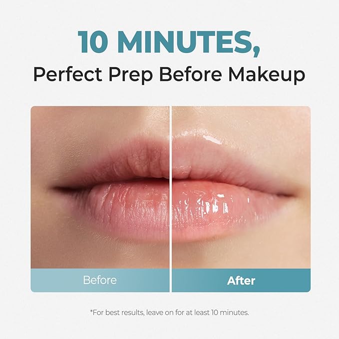 Laka Soothing Prep Lip Mask, 10ml/0.33 fl.oz, Cooling Peel-Off Lip Mask, Jelly tip for Hygienic & Easy Application, Hydrate, Vegan, Lip Care, K-Beauty