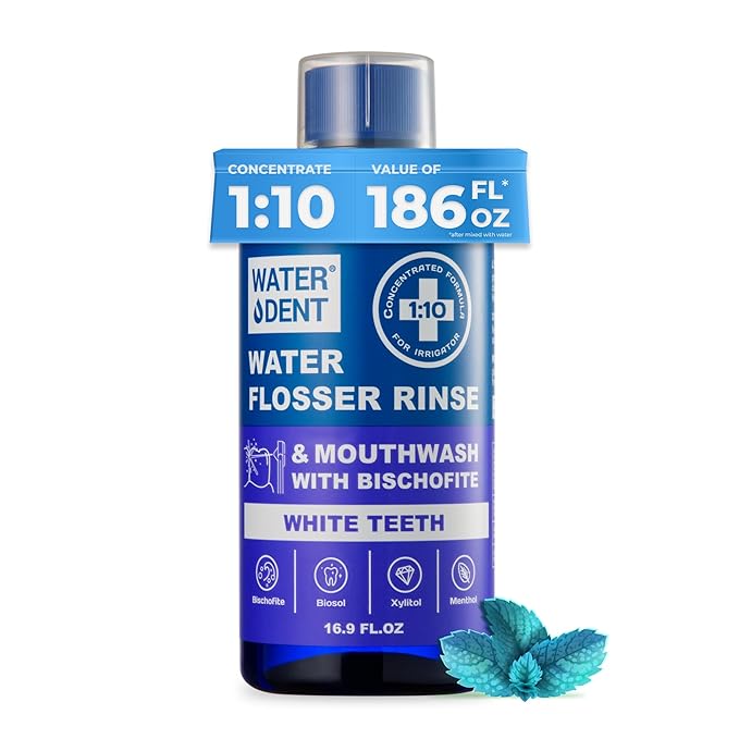 2 Pack Concentrated Water flosser Rinse & Mouthwash Made in USA, Alcohol and Fluoride Free, Mint & Fruit Flavor