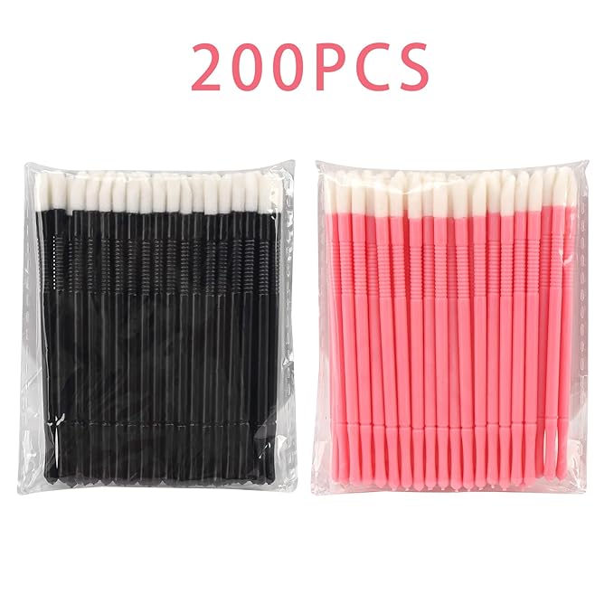 100 Pieces Disposable Lip Brushes Premium Lipstick Gloss Wands Applicator Makeup Tool Kits (Mixed 2 color)