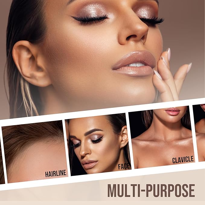 Color Nymph Liquid Makeup Contour, Liquid Bronzer Makeup Wand Hydrating Formula Bronze Makeup For Face Sculpt Fine Texture Natural Blend Long Lasting - Light Tan Contour Stick
