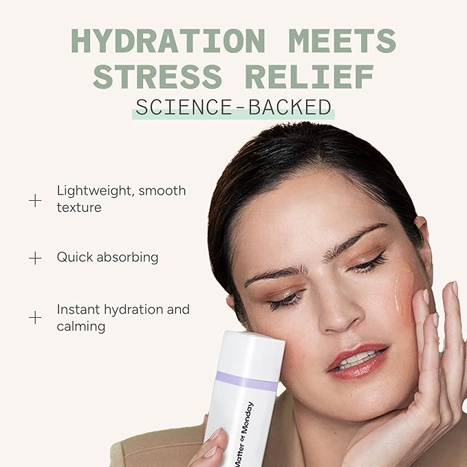 Matter of Monday Anti-Stress Renewal Moisturizer - Hydrating Face Cream with Hyaluronic Acid, Microalgae & Aloe - Fragrance Free Moisturizer for Sensitive Skin, 1.7 oz