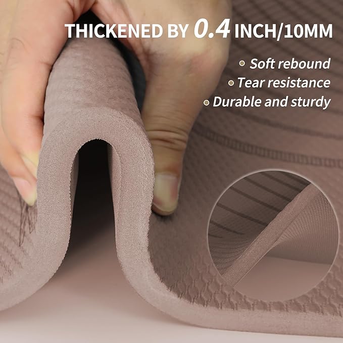 Large Yoga Mat-72’x36’x0.4’ Extra Width ＆ Thick,Comfortable,Non-Slip Exercise Mat-Works Great on All Floor for Stretching,Yoga Studio,Gym or Home Workouts